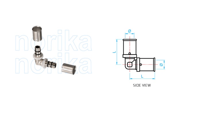 PEX Press-Fit Equal Elbow  (Type F5)